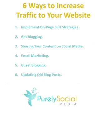 6 ways to increase traffic to your website checklist